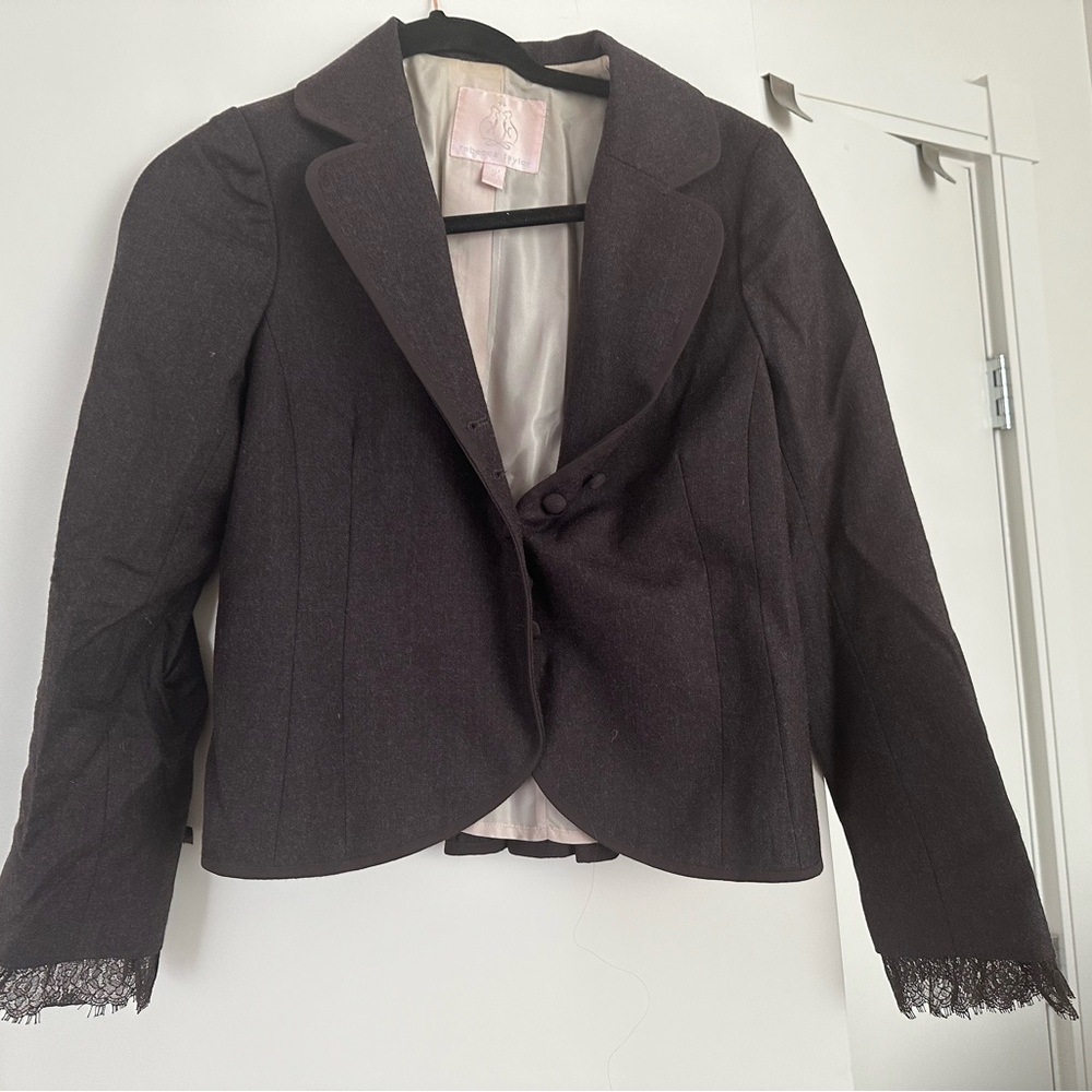Rebecca Taylor blazer with lace cuff